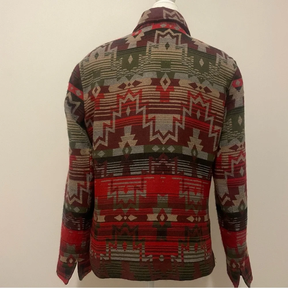 Coldwater Creek women’s Size 10 
Southwestern design Wool Blend Shacket Jacket - Picture 6 of 14